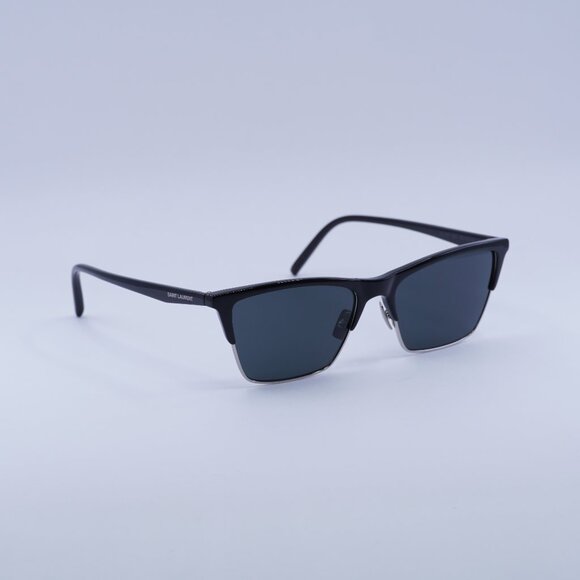 🕶️ New Saint Laurent SL767 002 Sunglasses - Shiny Black/Silver Frame - Picture 4 of 11